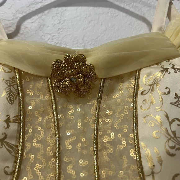 Disney belle Golden Princess Dress for Kids - Picture 4 of 9
